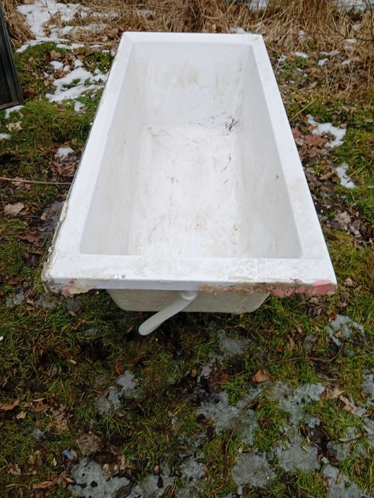 Wanna  akrylowa prostokątna 160 x 70 nogi syfon