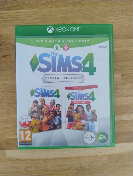 Sims 4 + dodatek Psy i Koty, XBOX ONE, stan BDB!