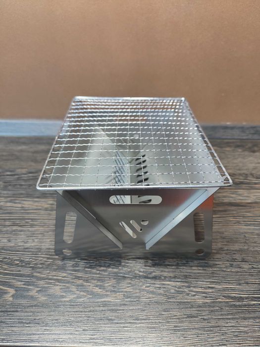 Mini Grill - turystyczny, kempingowy - z nierdzewnej stali