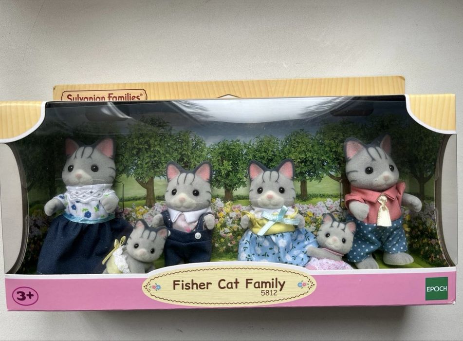 family cats　0728 Sylvanian Families Sylvanian Familes Rodzina Kotków Fisher