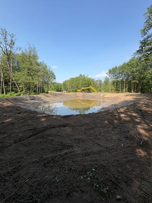 Kopanie stawów / Koparki LONG / odmulanie czyszczenie stawów