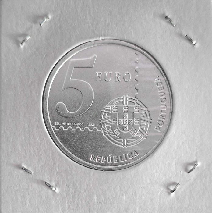 Moedas de coleção - 5€ prata - 150 anos do primeiro selo português