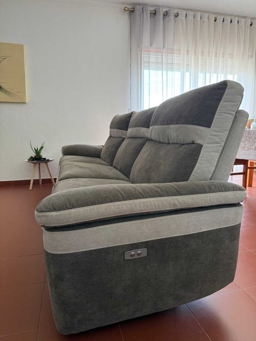 Sofá 3 Lugares Relax Elétrico  Bege 280cm — Novo — €730