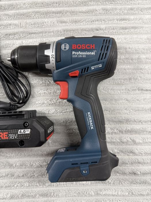 Bosch GSR 18V-65 Professional | 4Ah + Ładowarka | Jak nowa
