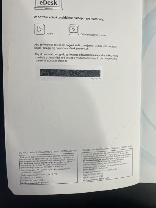Focus 4 - NIEWYKORZYSTANY KOD - zestaw podręcznik + ćwiczenia Pearson