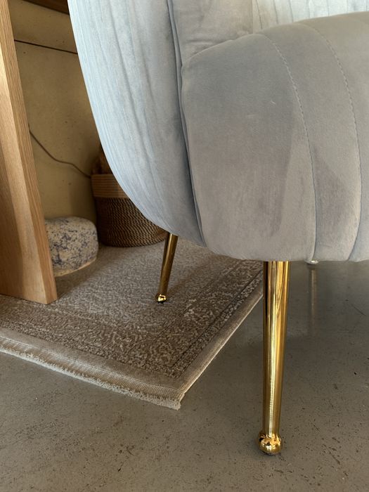 Fotel muszla westwing błekitny