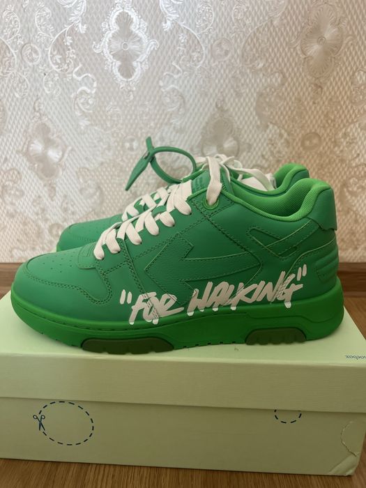 Чоловічі кроси Off-White Out of Office "For Walking - Green".Розмір 42