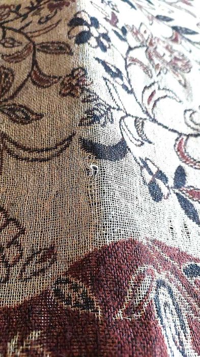 Шарф палантин з золотистою люрексовою ниткою, кашемір, шовк, 170х67 см