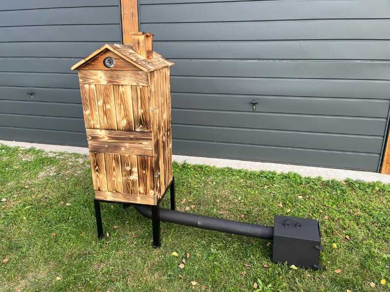 Wędzarnia Ogrodowa Drewniana 160cm Zestaw ZŁOŻONA +  Akcesoria