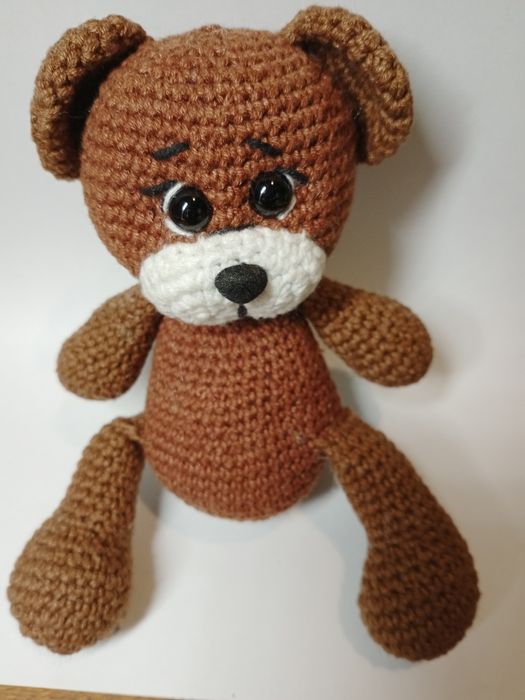 Медведь игрушка крючком