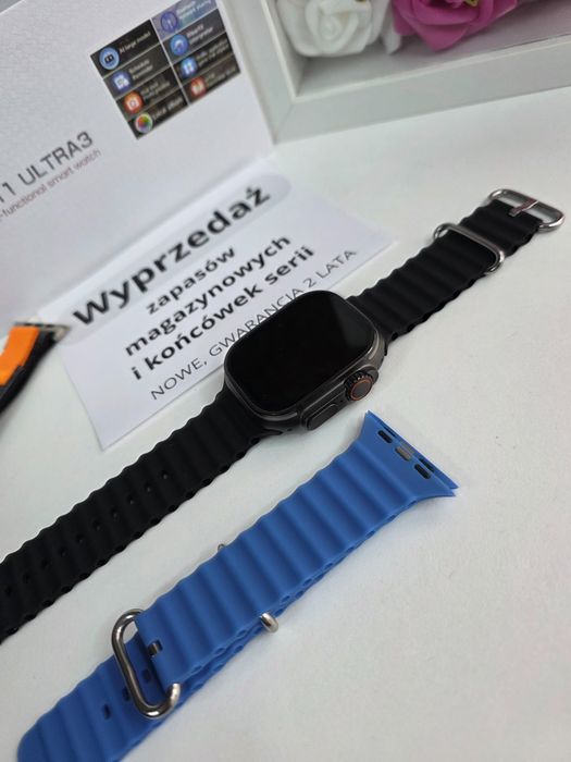 Smartwatch HK Ultra3 – nowość 2025, AMOLED 2,12”, 2 paski, nowy