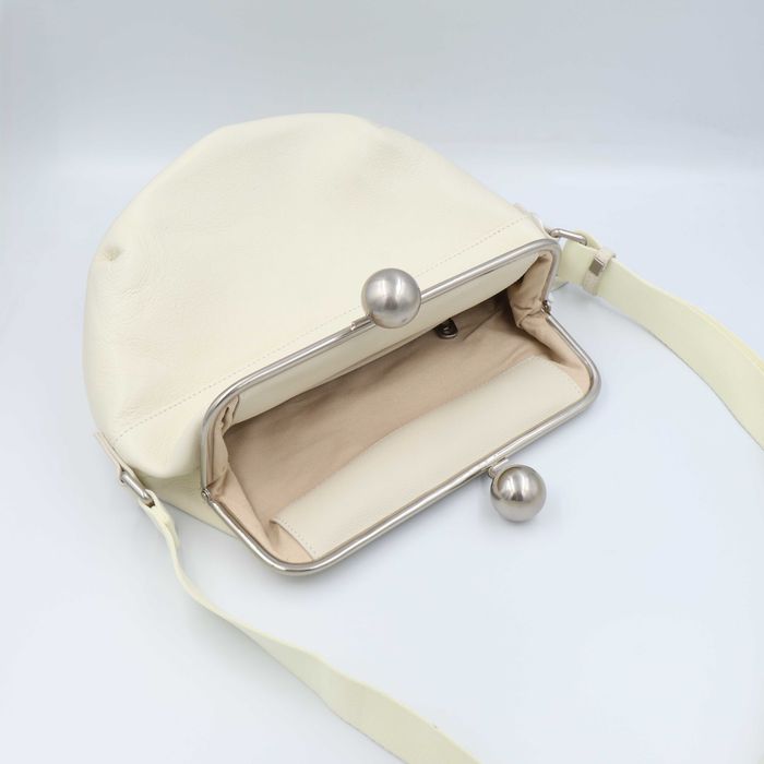 Сумка жіноча шкіряна leather 6305 milk white Сумка женская кожаная
