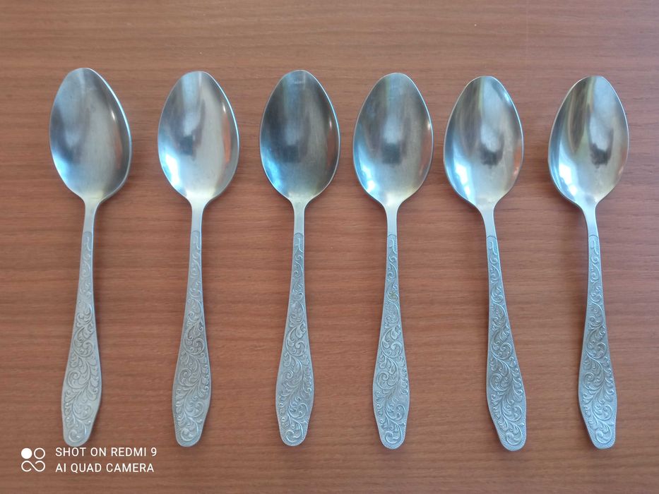 Łyżki stołowe  szt 6 Ciężkie  ANTYK WZÓR ORNAMENT OKAZJA