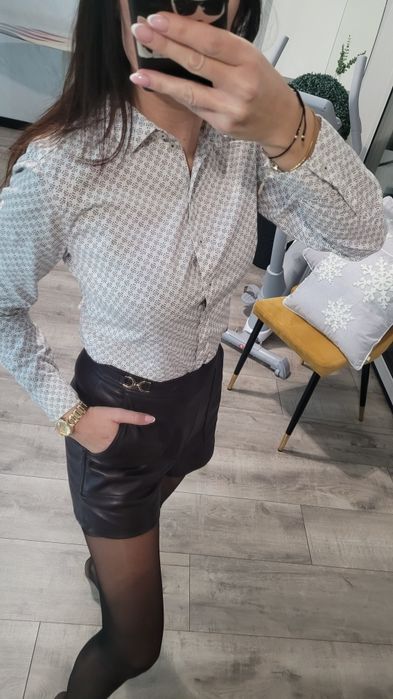 Biała elegancka koszula we wzorki Marc O'Polo S