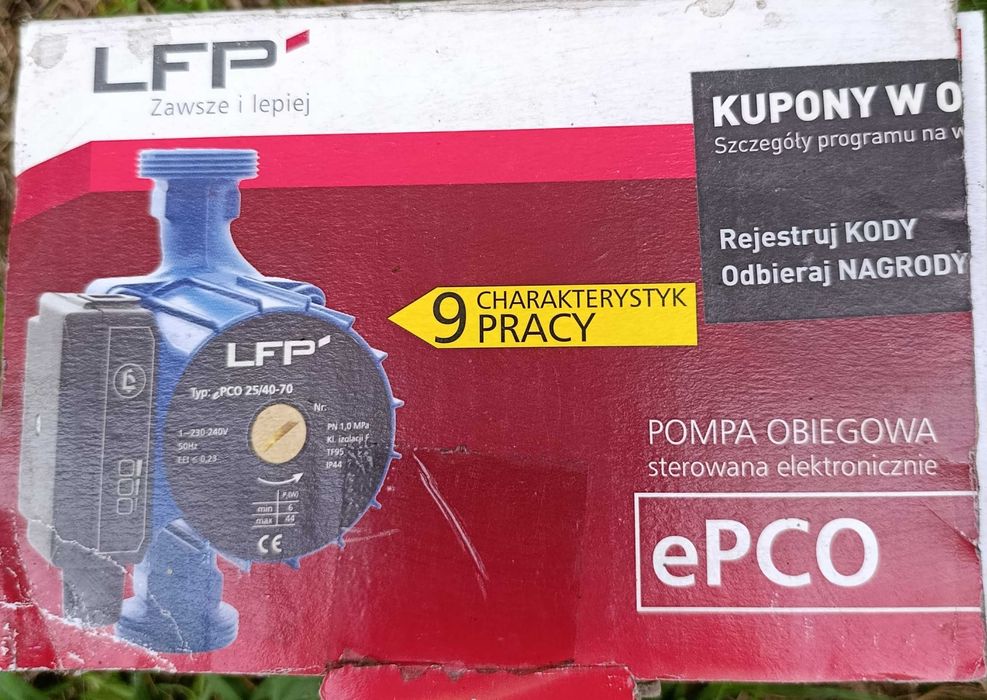 Elektroniczna pompa CO obiegowa LFP ePCO 25/40-70 miedź zawór pieca