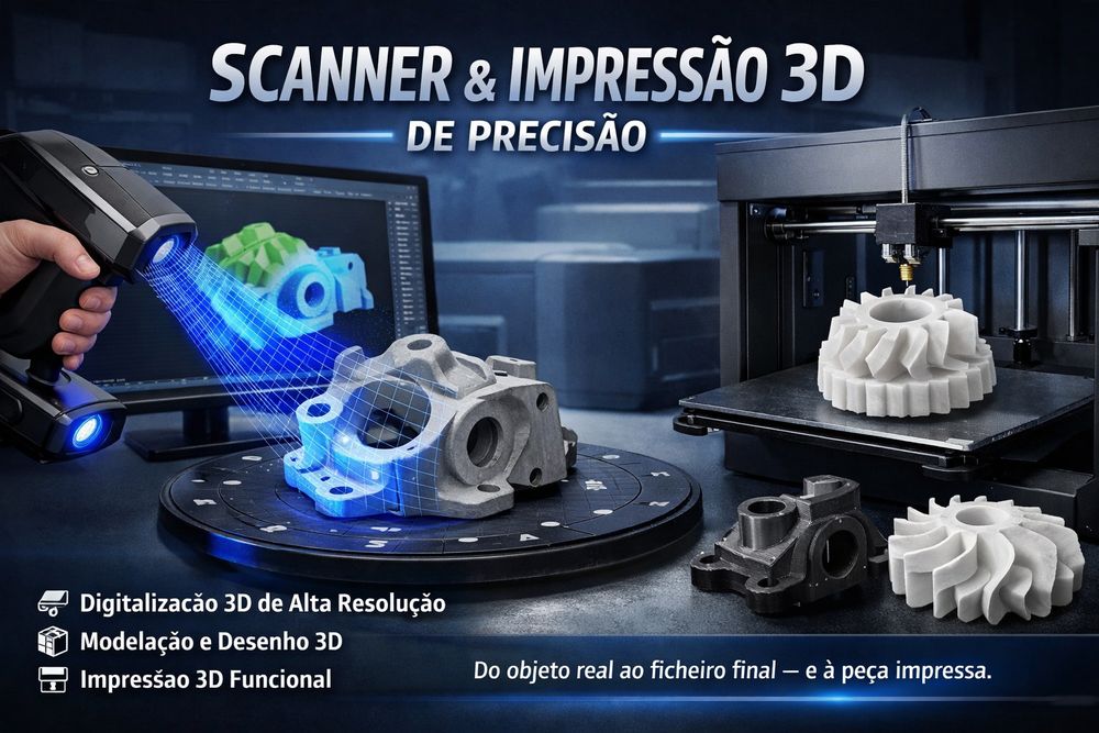 Scanner & Impressão 3D de Precisão