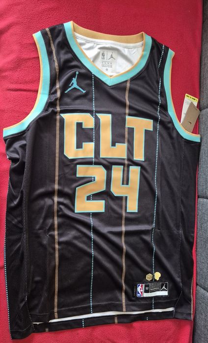 Nowa koszulka NBA Charlotte Hornets Brandon Miller #24 rozm. 52 XL