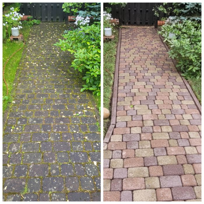 Mycie kostki brukowej mycie elewacji mycie dachów