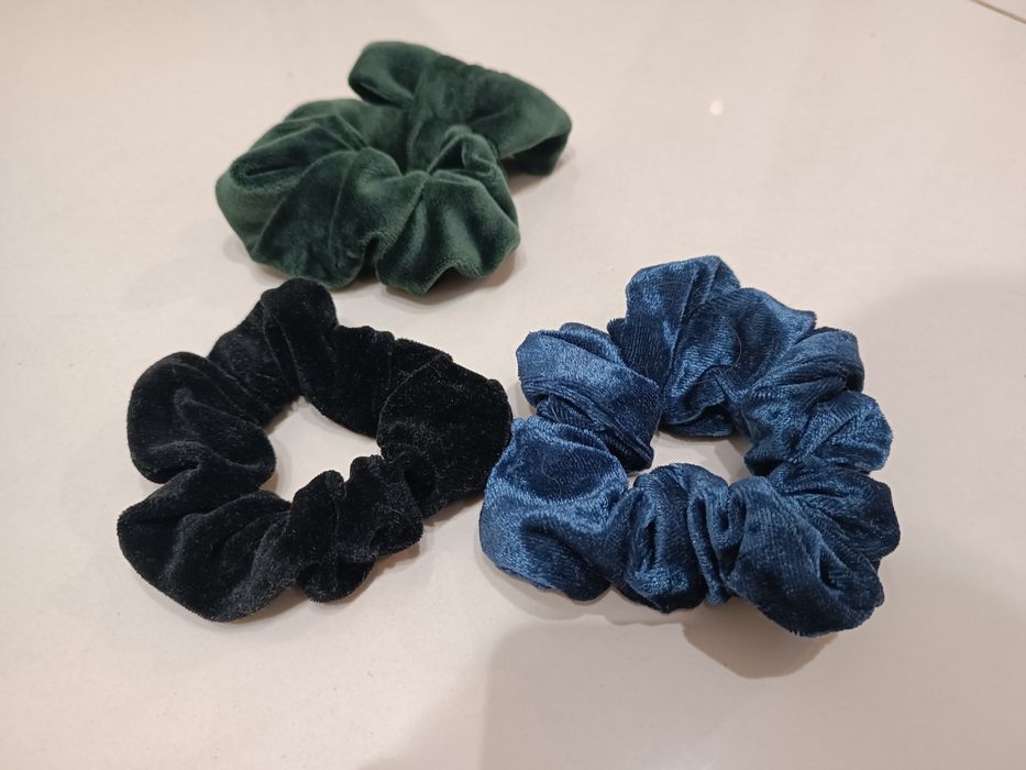 Gumki scrunchie do włosów - 3 sztuki
