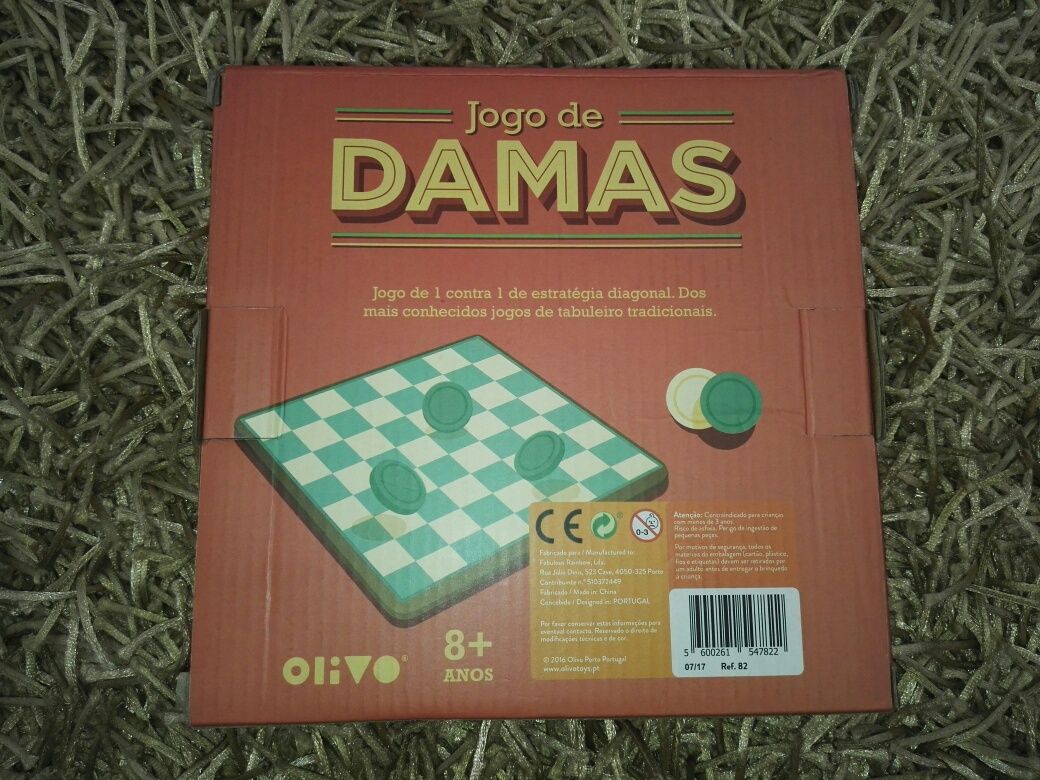 Olivo Jogo de Damas em Madeira