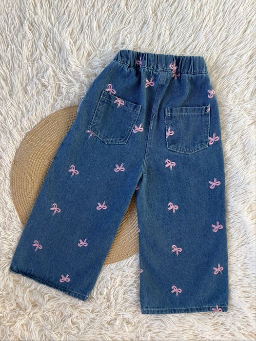 Джинси палацо з бантиками для дівчинки 98, 104, 110