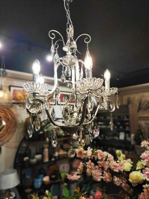 Źyrandol GLAMOUR - kryształ 5x E14  -  BELLDECO CD30385FASF