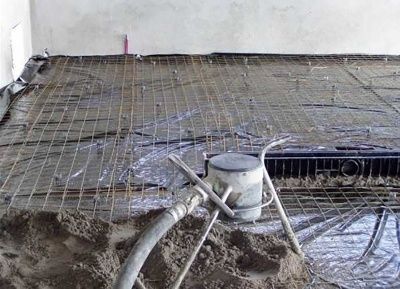 Стяжка підлоги машинна напівсуха,стяжка пола