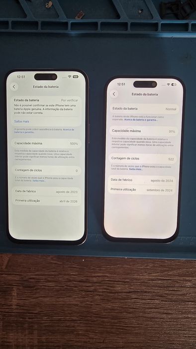 Lote: iPhone 15 Pro Max (256GB) + 16 Pro (128GB)