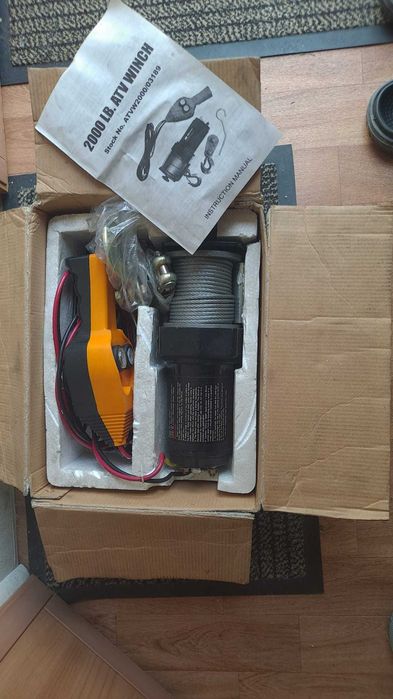 Wciągarka do quada, łodzi, auta terenowego POWERBOSH 1000KG. ATV WINCH