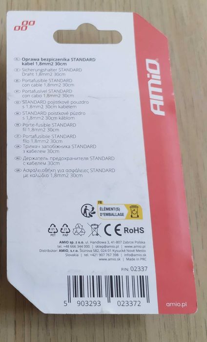 Oprawa oprawka bezpiecznika Standard Amio nowe 1 szt