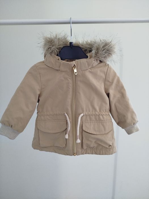 Kurtka elegancka niemowlęca z odpinanym kapturem 68 H&M