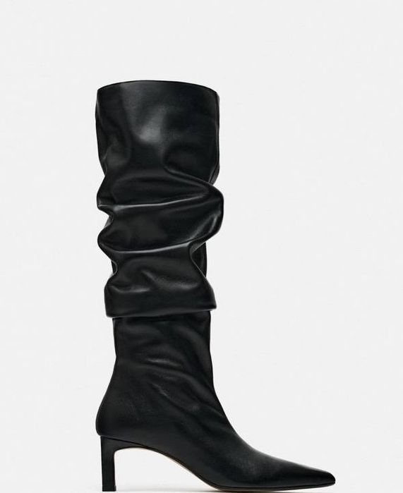 Сапоги кожа Zara