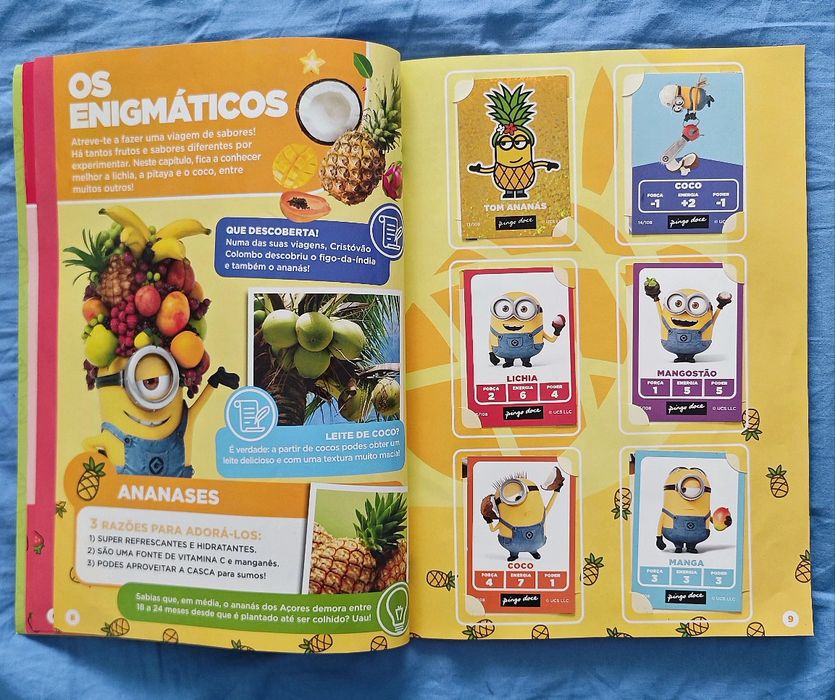 Caderneta completa Minions Frumania mais 69 repetidas