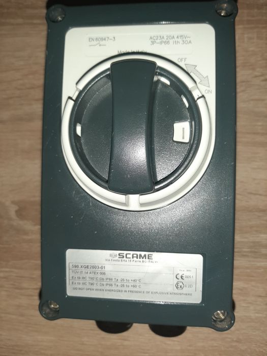 Wyłącznik obrotowy ATEX.