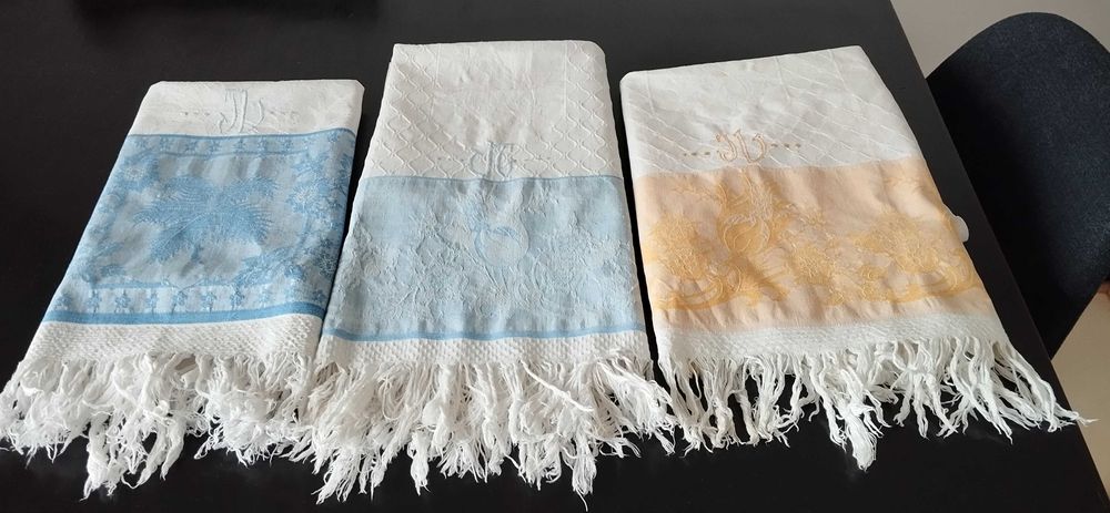 Toalhas de mãos linho antigas