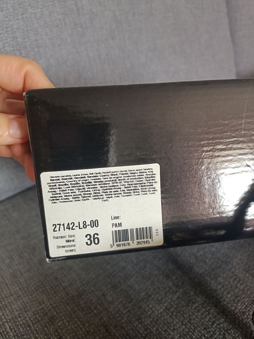 Kazar szpilki na platformie wysoki obcas skóra 36