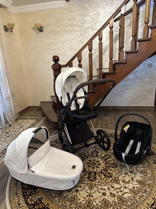 Коляска сайбекс, Sybex priam 3 in 1 off white