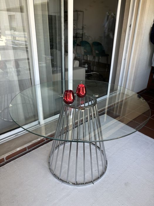 Mesa de vidro de sala jantar