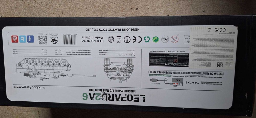 Czołg  2A LEOPARD 1:16 Heng Long dym V.7.0,2,4Ghz