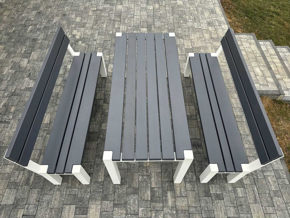 LOFT Meble Ogrodowe Nowoczesne stylowe Szaro Białe jakość PREMIUM