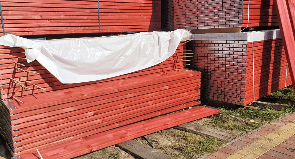 Rusztowanie Elewacyjne używane Plettac zestaw jezdny na kołach