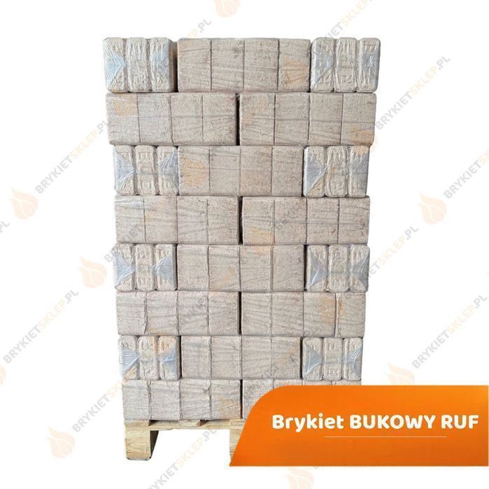 Brykiety drzewne - dębowy DREWNOLAND PREMIUM RUF - Brykiet Bukowy RUF - Brykiety liściaste -  DOSTAWA GRATIS