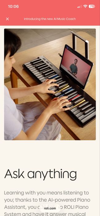 Roli Piano - Novo com garantia