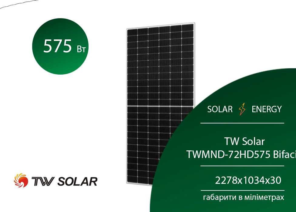 Сонячна панель TW Solar TWMND-72HD575 Bifacial