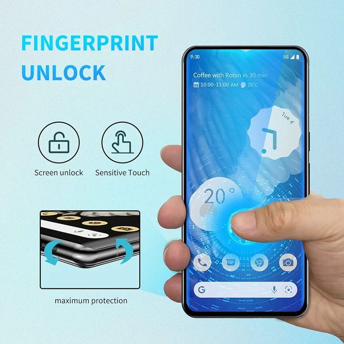 2 szt. Szkło hartowane zakrzywione 3D do Pixel 7 Pro 5G,
