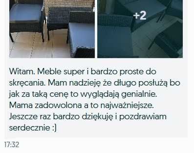 Nowoczesne Meble Ogrodowe Technorattan Sofa Fotele Stolik na Taras Balkon Ogród + Poduszki