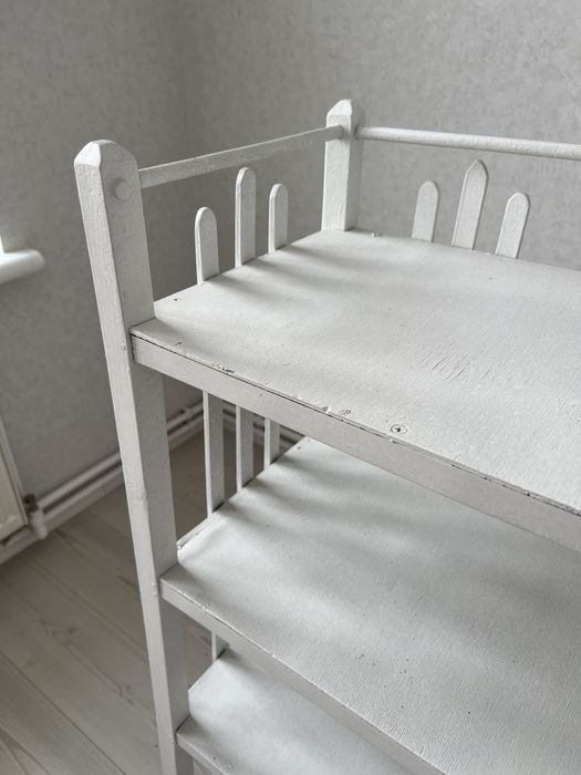 Етажерка біла на 4 полиці. Стелаж