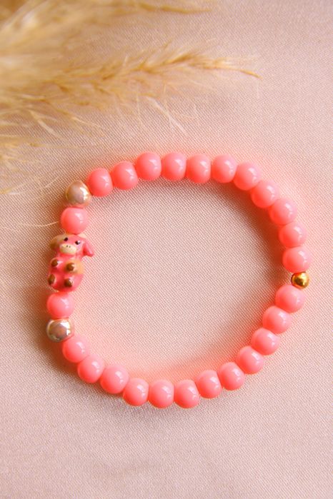 Bransoletka z figurką krówki | rękodzieło, handmade