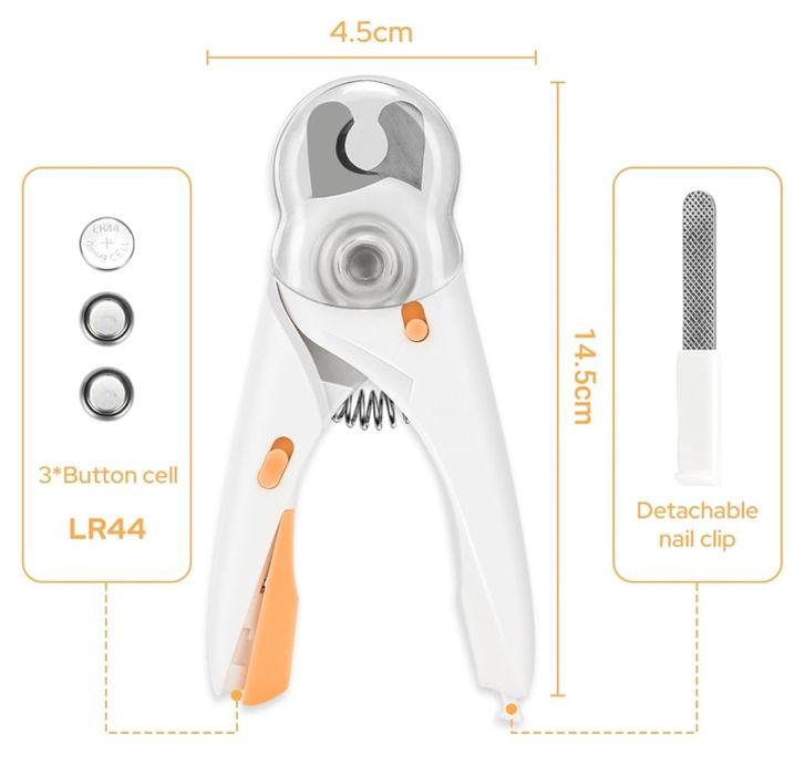 Cortador unhas de gato (com luz e lima)