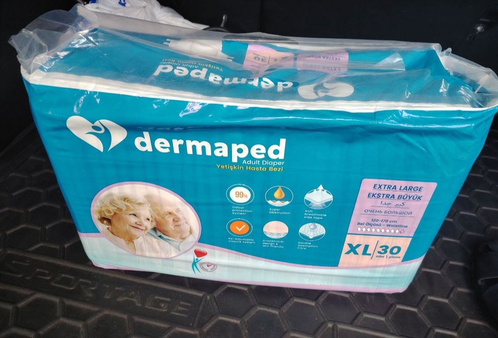 Памперсы для взрослых Dermaped розмір ,, L,, упаковка новая 30 шт.